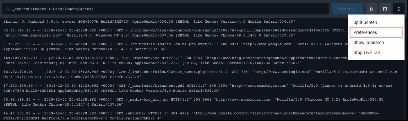 LiveTail_Details_Preferences.png