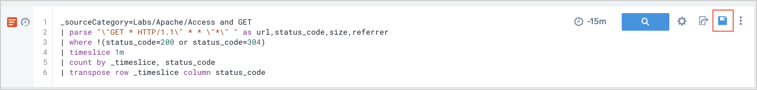 Save search icon