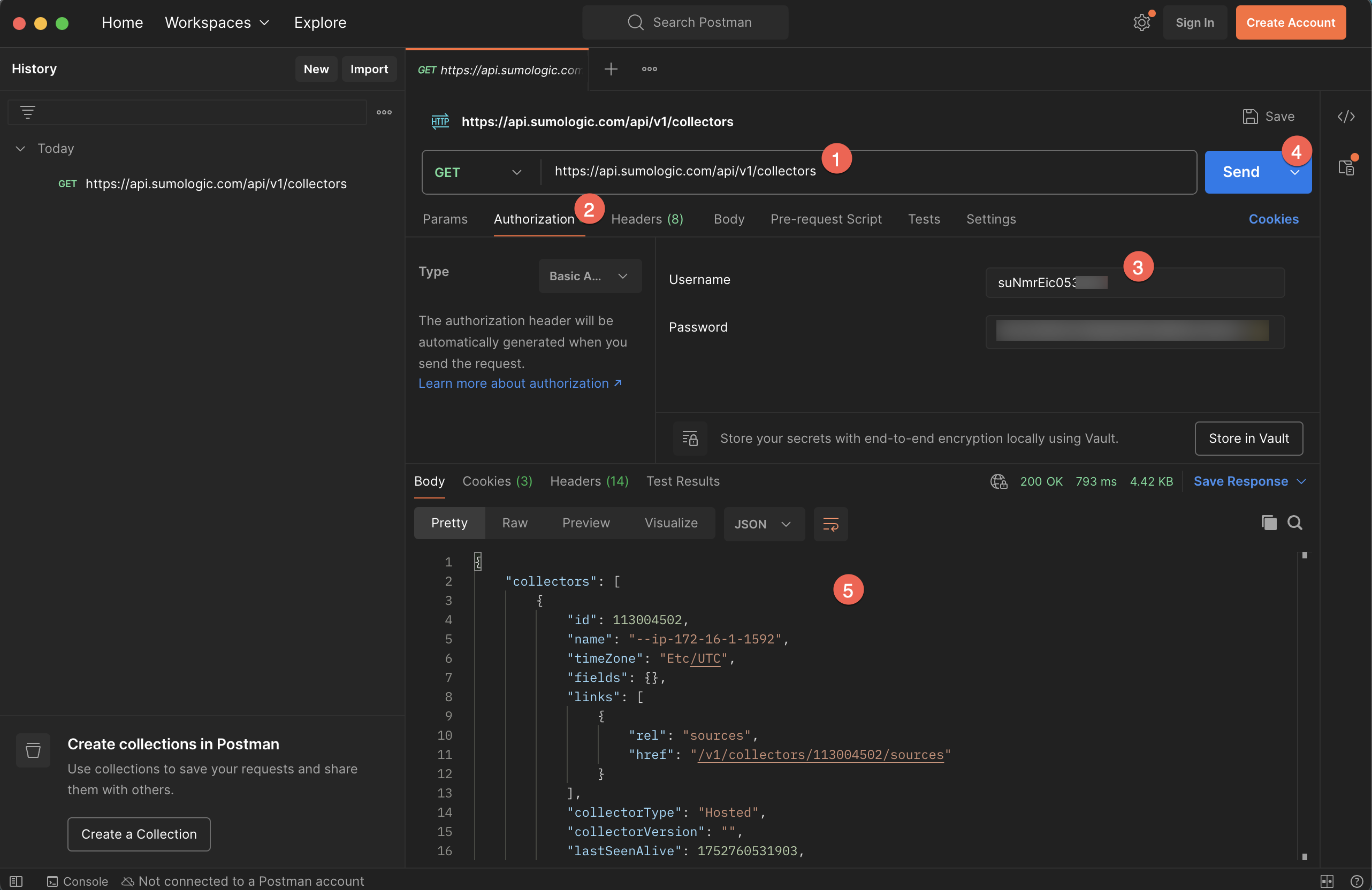 Postman UI