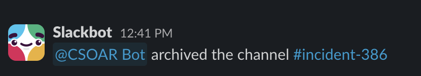 Archived Slack channel