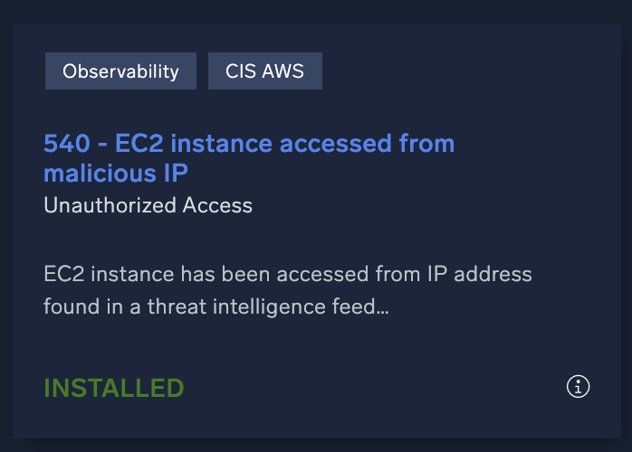 Installed