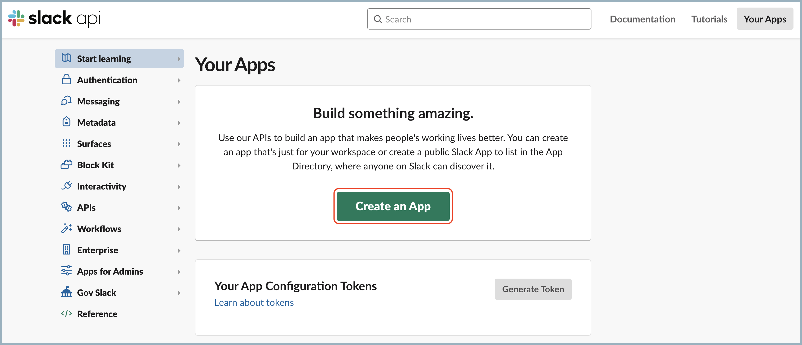 Create a Slack app