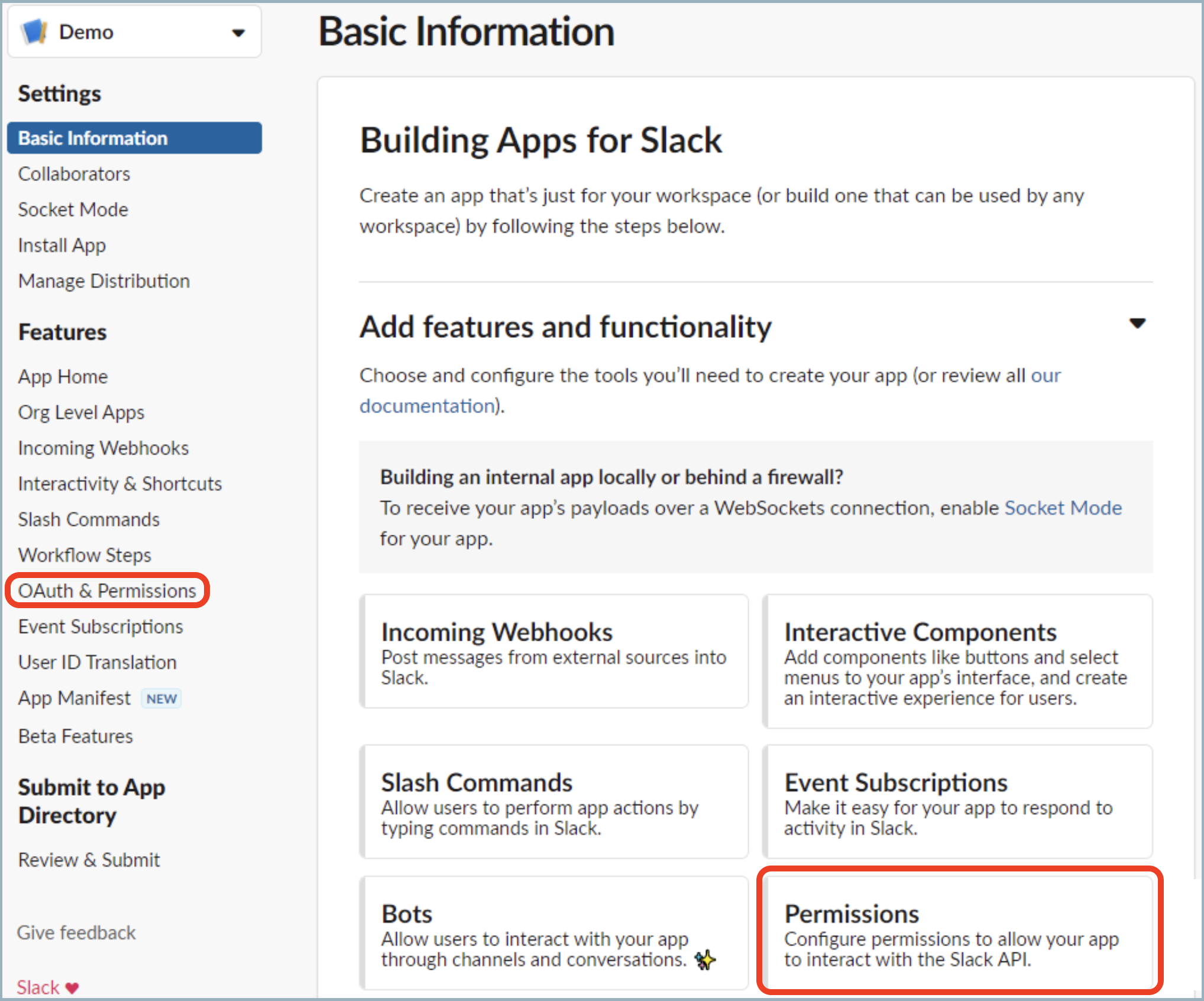 Slack OAuth and Permissions