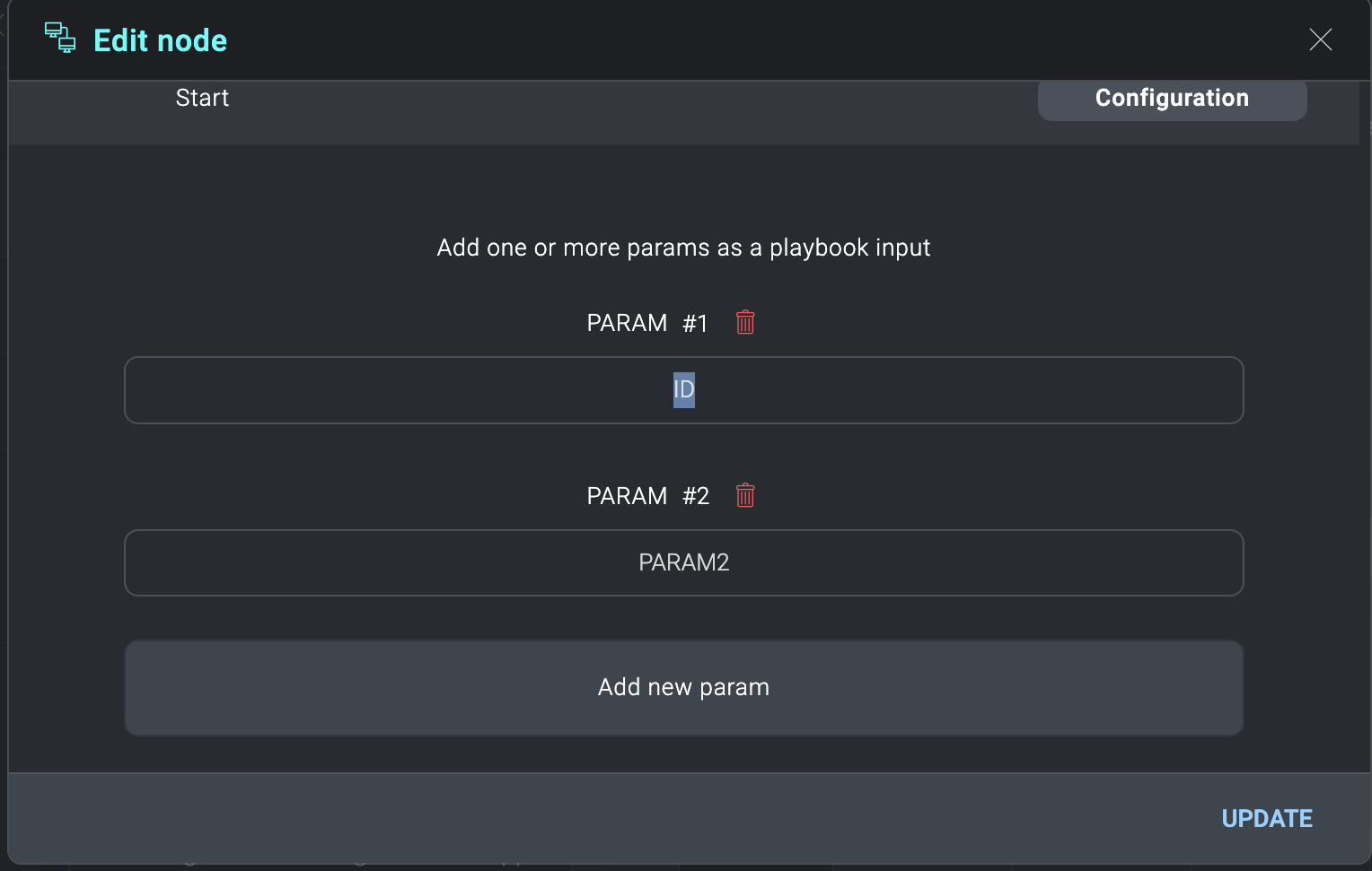 Add parameters