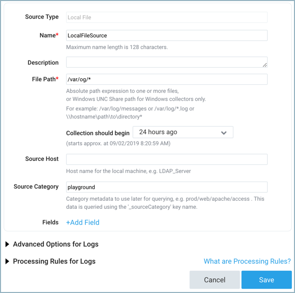 Edit local file source