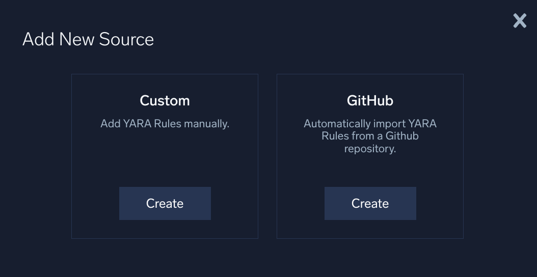 Create button