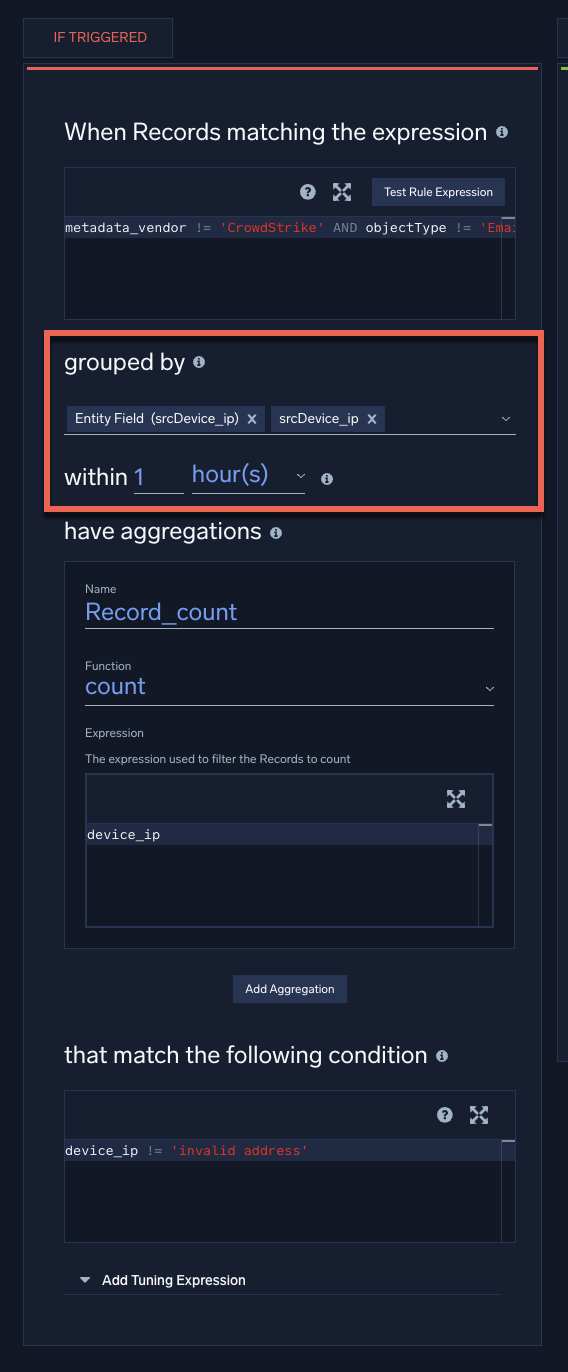 Aggregation rule