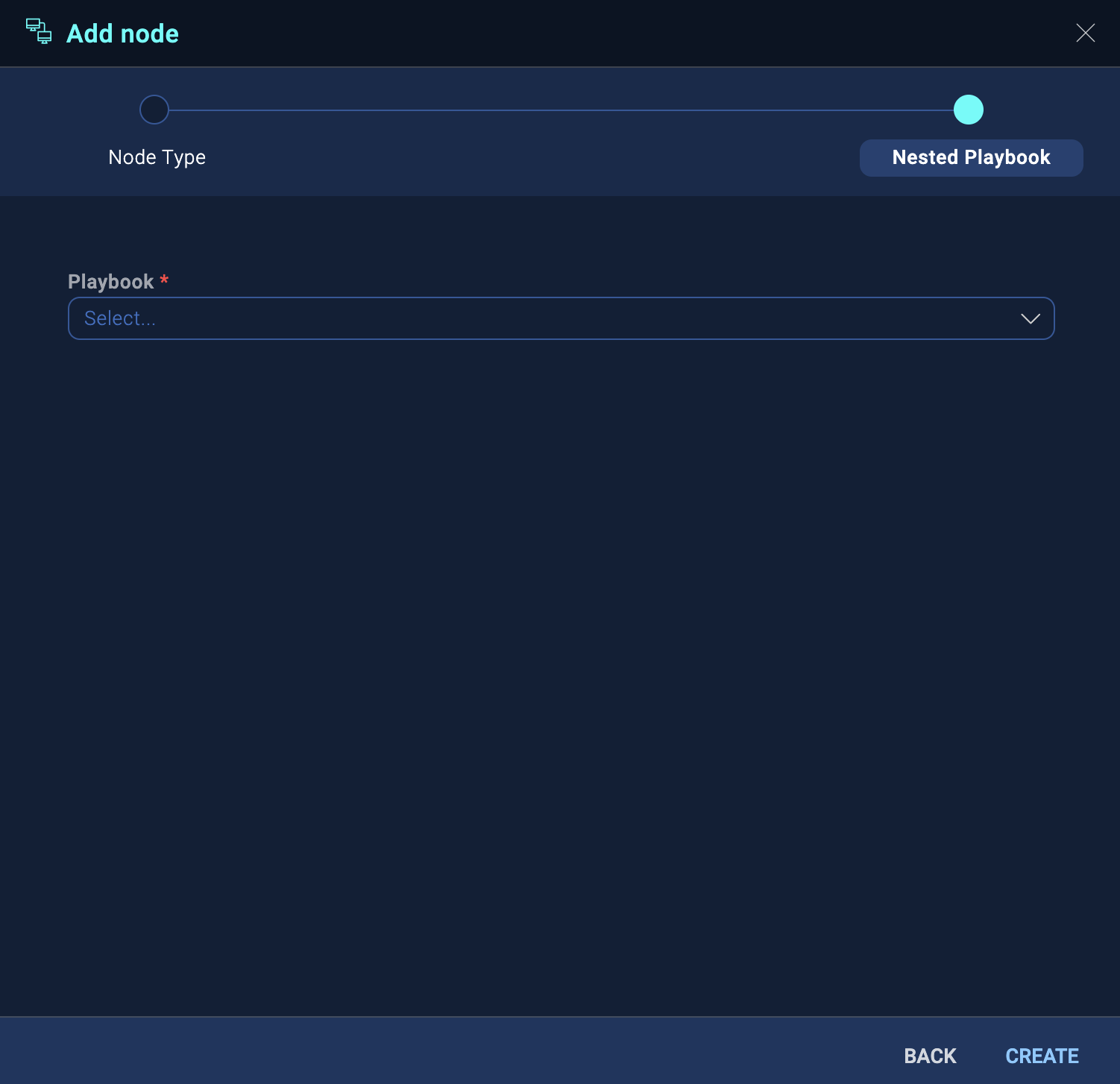 Add playbook node
