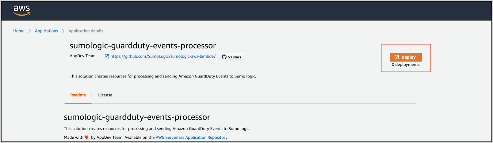 AWS deploy