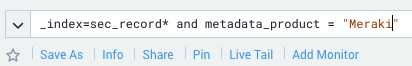 Cisco Meraki search