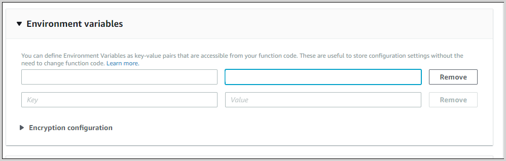 Environment variables