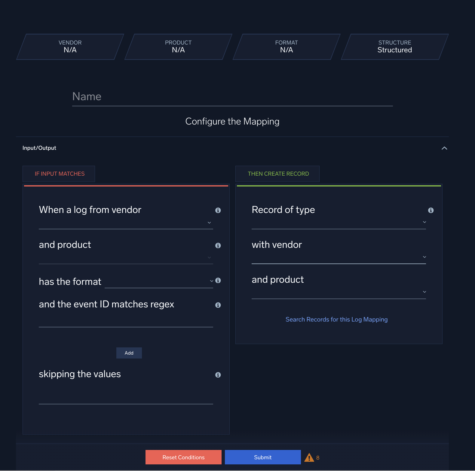 New mapping page