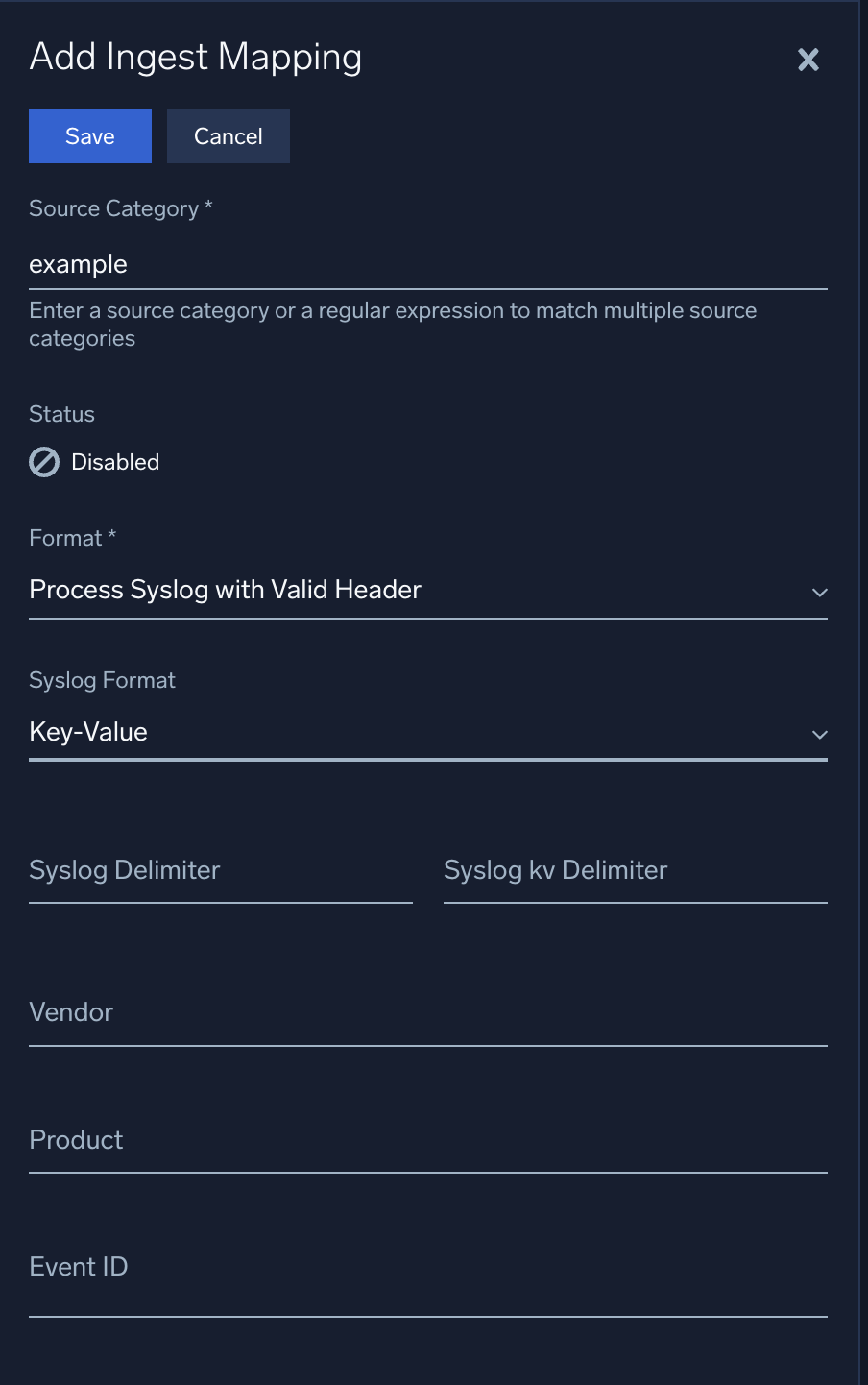 Syslog delimiters