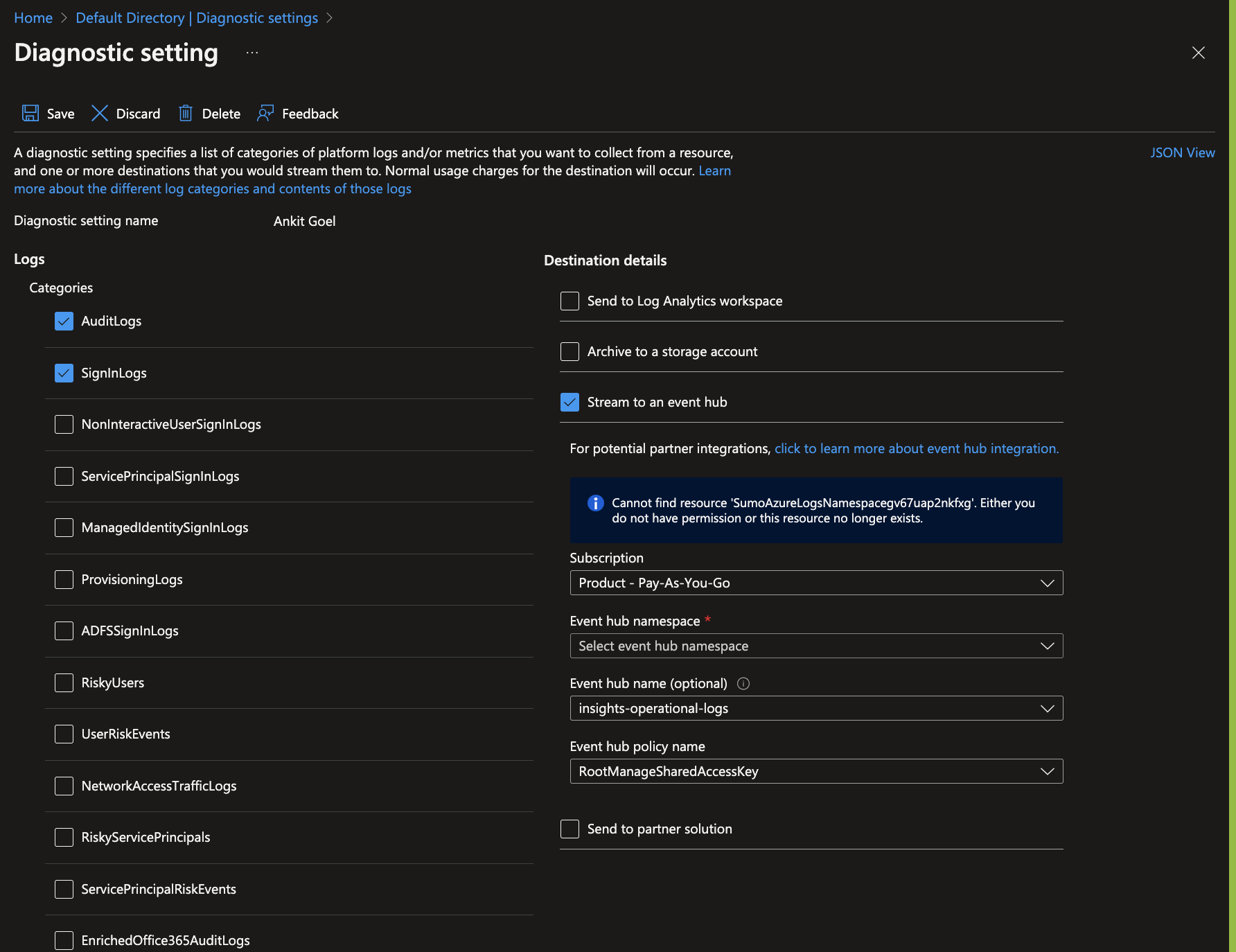 diagnostic-setting