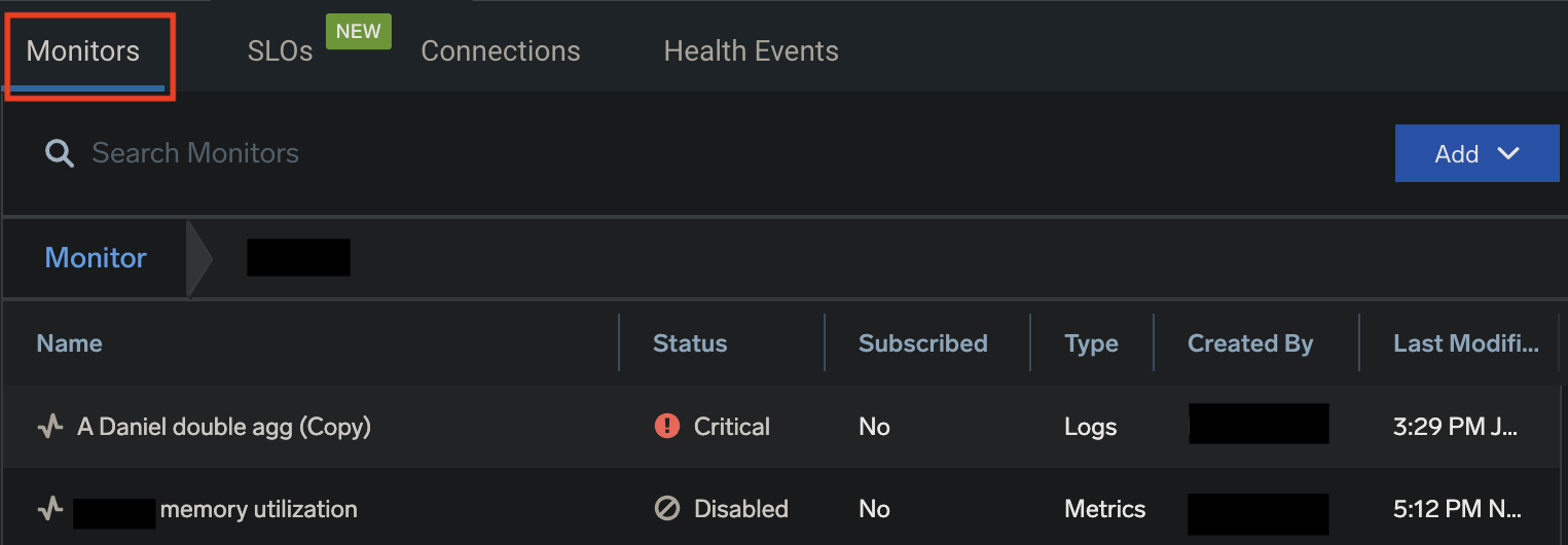 Monitor-based SLO