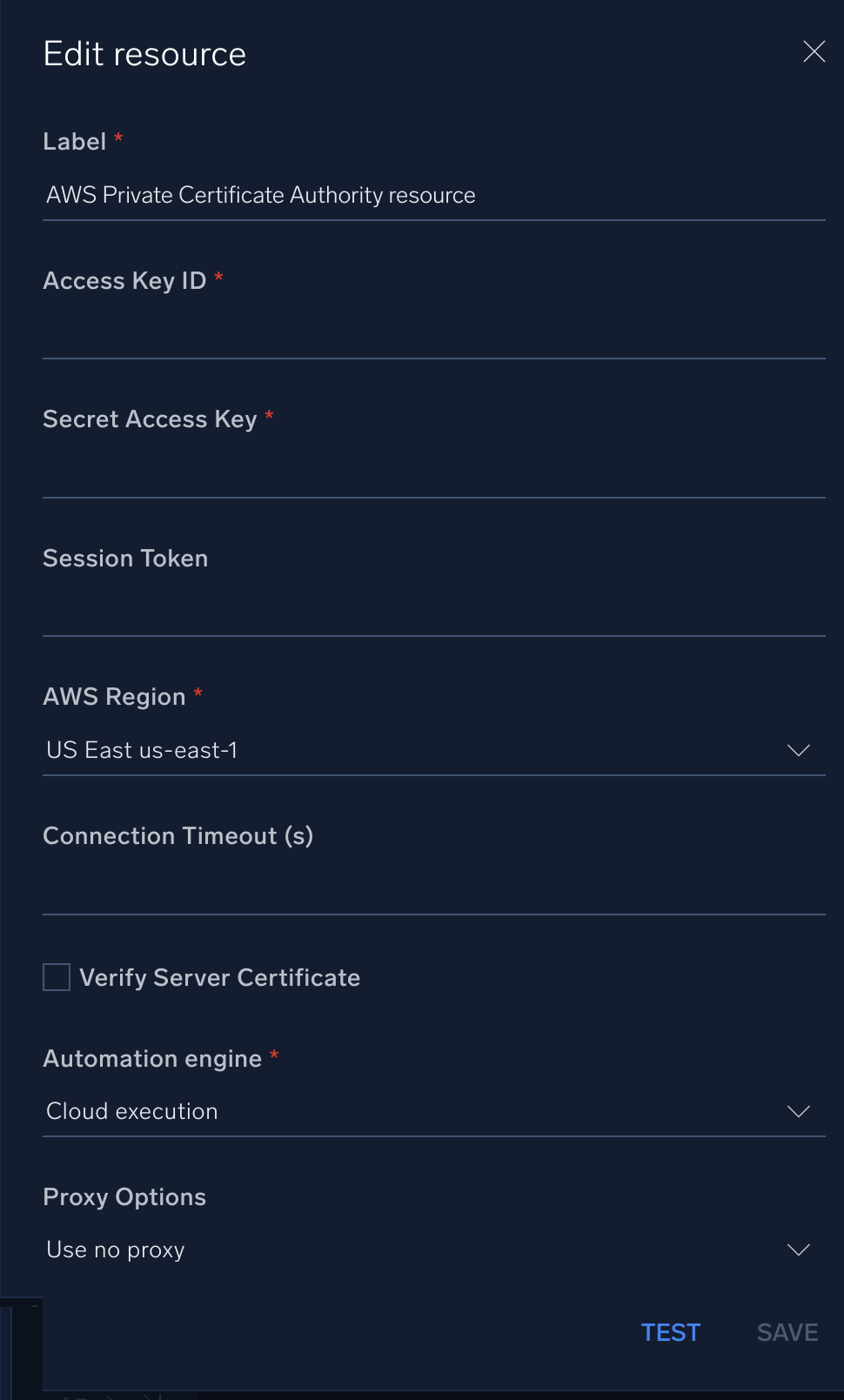 AWS Private Certificate Authority configuration