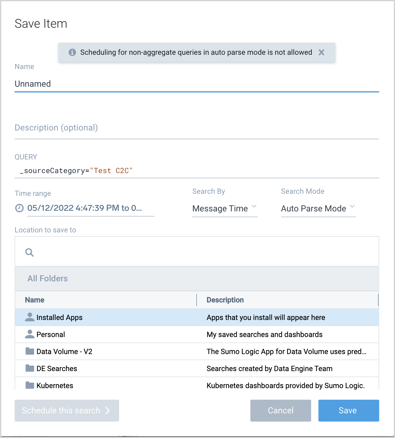 save search