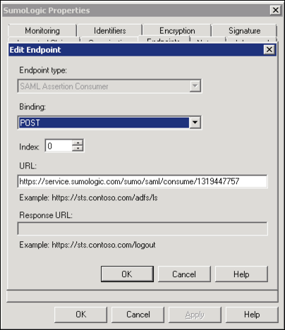 Endpoints tab