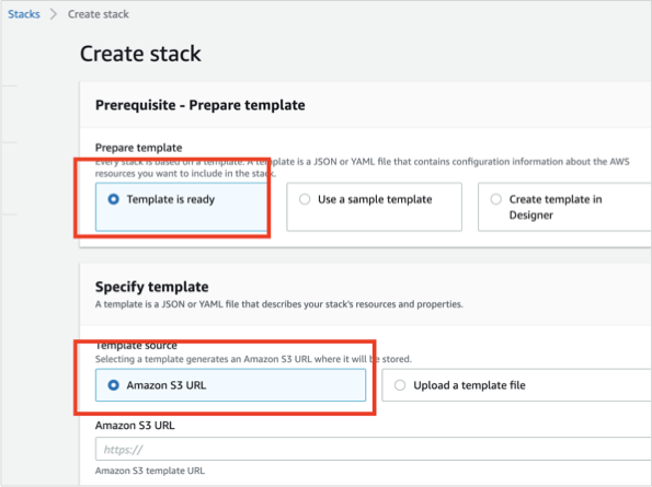Specify an Amazon S3 URL