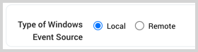 Type of windows event log source